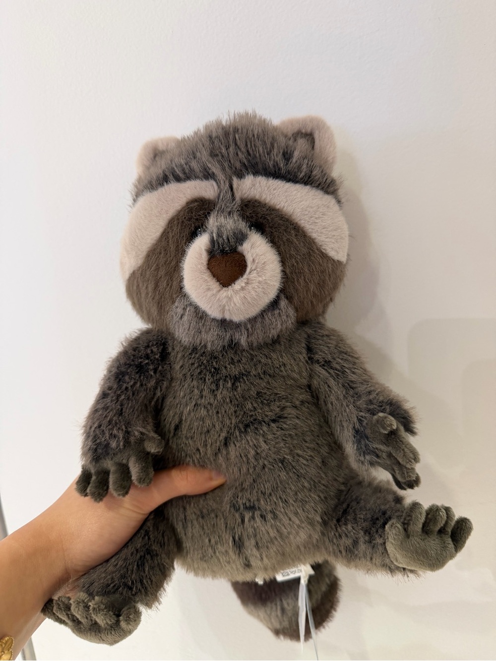 Jellycat Gray and Cream Raccoon Plush Stuffed Animal